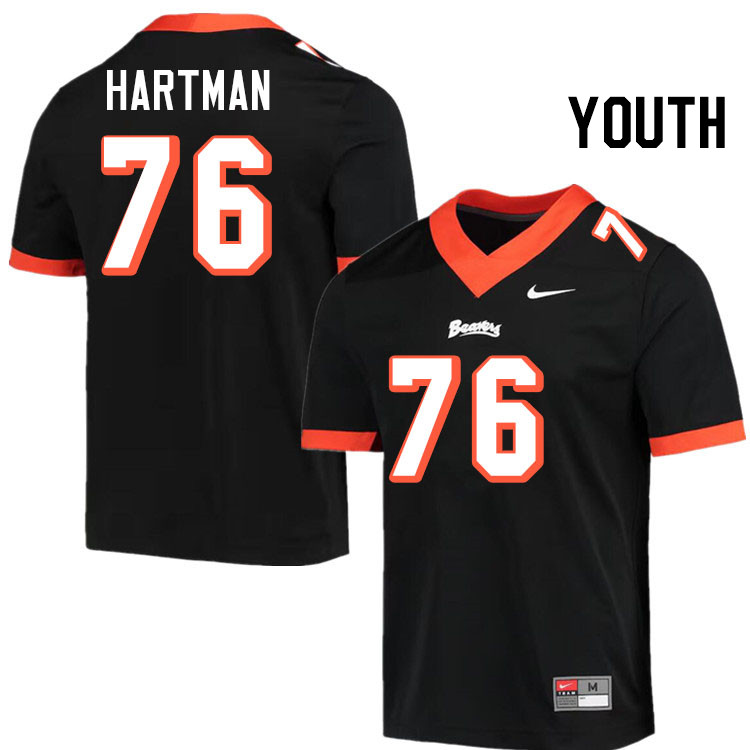 Youth #76 Ben Hartman Oregon State Beavers College Football Jerseys Stitched-Throwback